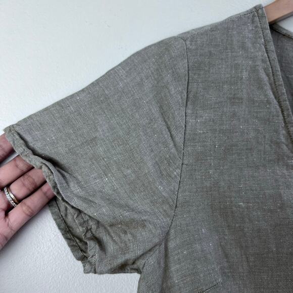 Madewell Linen Alexandra Button-Front Boxy Coastal Mini Dress Size X-Small - Picture 4 of 9